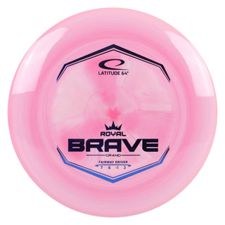 Latitude 64 Disc Golf Royal Grand Brave Fairway Driver 7/6/-1/2 Pink/Indigo 175 grams