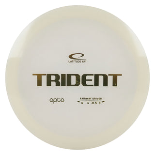 Latitude 64 Disc Golf Opto Trident Fairway Driver 6/4/-0.5/3 White/Gold 174 grams