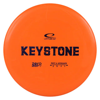 Latitude 64 Disc Golf Zero Soft Keystone Putter 2/5/-1/1 Orange/Navy 173 grams
