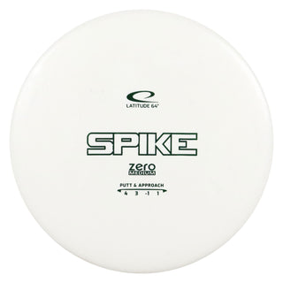 Latitude 64 Disc Golf Zero Medium Spike Putter 4/3/-1/1 White/Green 173 grams