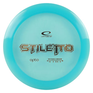 Latitude 64 Disc Golf Opto Stiletto Distance Driver 13/3/0.5/5 Blue/Gold 173 grams