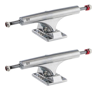 Ace Skateboard Trucks AF1 Low (Hollow Kingpin) Silver 60 (8.75" Axle) Pair