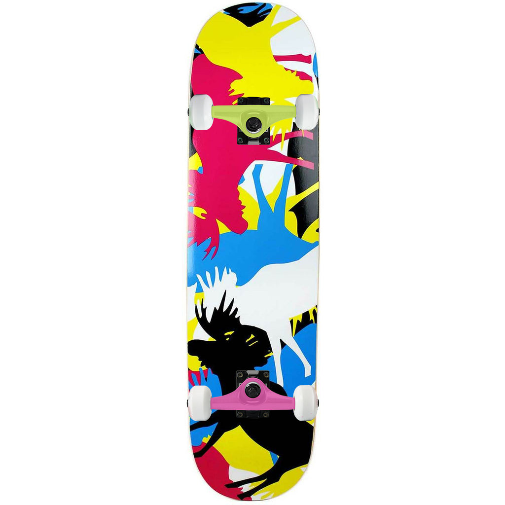 Moose Complete Skateboard Stain Green 8.25" With Silver Trucks And