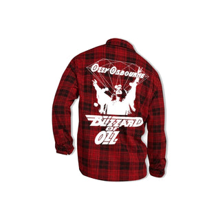 Diamond Supply Co. X Ozzy Osbourne Longsleeve Shirt Dark Idol Flannel Red