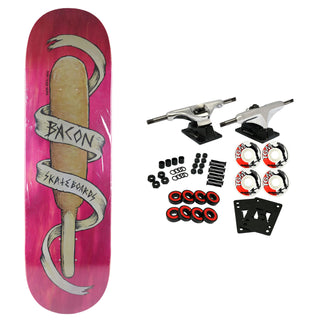 Bacon Skateboard Complete Deep Fried Death Purple 8.6" x 32.63"