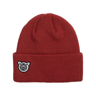 Pig Skateboard Beanie Pig Head Wharf Red