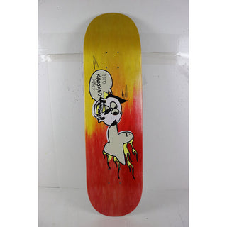 Blem Krooked Skateboard Deck Tom Knox Burn Burd Yellow/Red 8.25" x 32" Cosmetic (gripped)