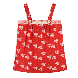 Billabong Billy Girls Tank Top Flowers Red - Youth Kids Large