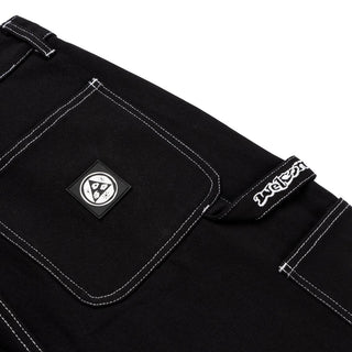 Welcome Skateboard Pants Brace Double-Knee Canvas Carpenter Black