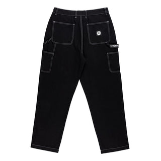 Welcome Skateboard Pants Brace Double-Knee Canvas Carpenter Black
