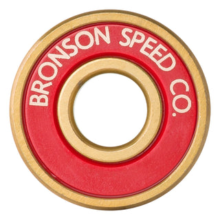 Bronson Speed Co Skateboard Bearings Eric Dressen Pro G3 Gold/Red