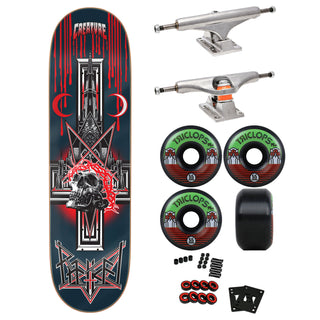 Creature Premium Skateboard with Indy Trucks, Triclops Wheels 8.51" Baekkel Metal XX