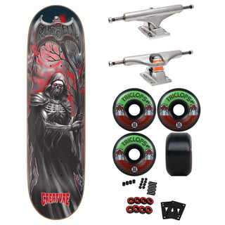 Creature Premium Skateboard with Indy Trucks, Triclops Wheels 8.6" Russell Metal XX