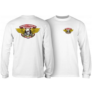 Powell Peralta Long Sleeve Shirt Winged Ripper White