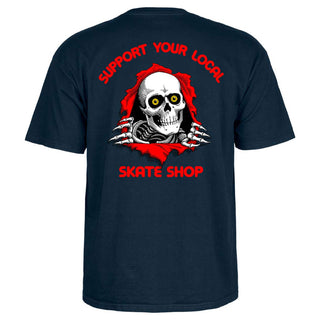 Powell Peralta Skateboard Shirt Support Your Local Skate Shop Ripper Navy