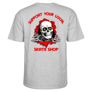 Powell Peralta Skateboard Shirt Support Your Local Skate Shop Ripper Grey