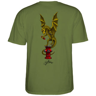 Powell Peralta Skateboard Shirt Andy Anderson Vajra Military Green