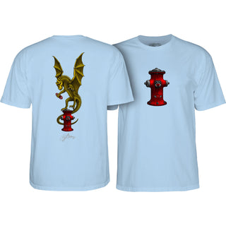 Powell Peralta Skateboard Shirt Andy Anderson Vajra Light Blue