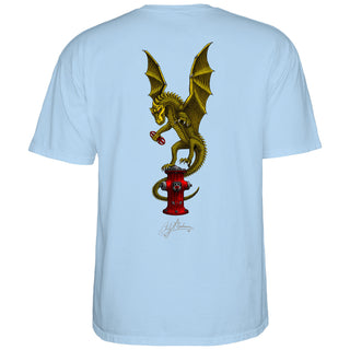 Powell Peralta Skateboard Shirt Andy Anderson Vajra Light Blue