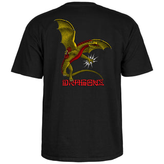 Powell Peralta Skateboard Shirt Dragons Logo Black