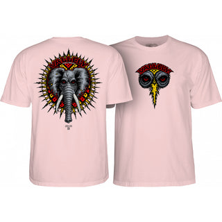 Powell Peralta Skateboard Shirt Mike Vallely Elephant Light Pink