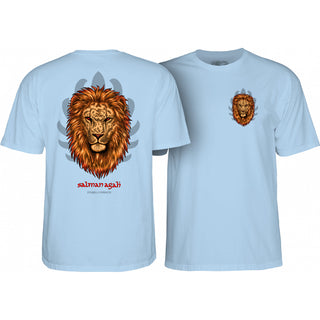 Powell Peralta Shirt Salman Agah Lion Powder Blue