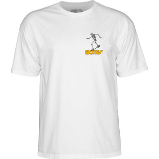 Powell Peralta Shirt Skateboard Skeleton 3 White