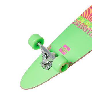 Dusters Longboard California Dreaming Pintail Neon Green 9" x 40"