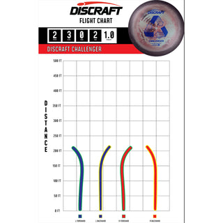 Discraft Disc Golf Recycled ESP Challenger Putter 2/3/0/2 Blue/Silver Weave 170-172g