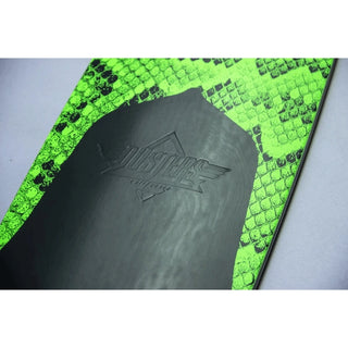 Dusters Longboard Channel Snakeskin Drop Through Neon Green 9.375" x 38"
