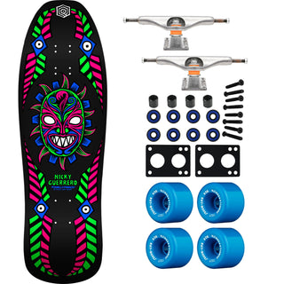 Powell Peralta Skateboard Ray Nicky Guerrero Mask Blacklight / Independent / Rat Bones Blue