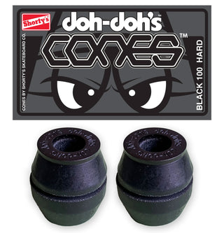 Shorty's Skateboard Bushings Doh Doh's Cones 100A Black Hard