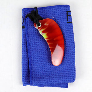 FlightTowel Disc Golf Towel - RH - Lucid Maverick Fob Blue/Dyed