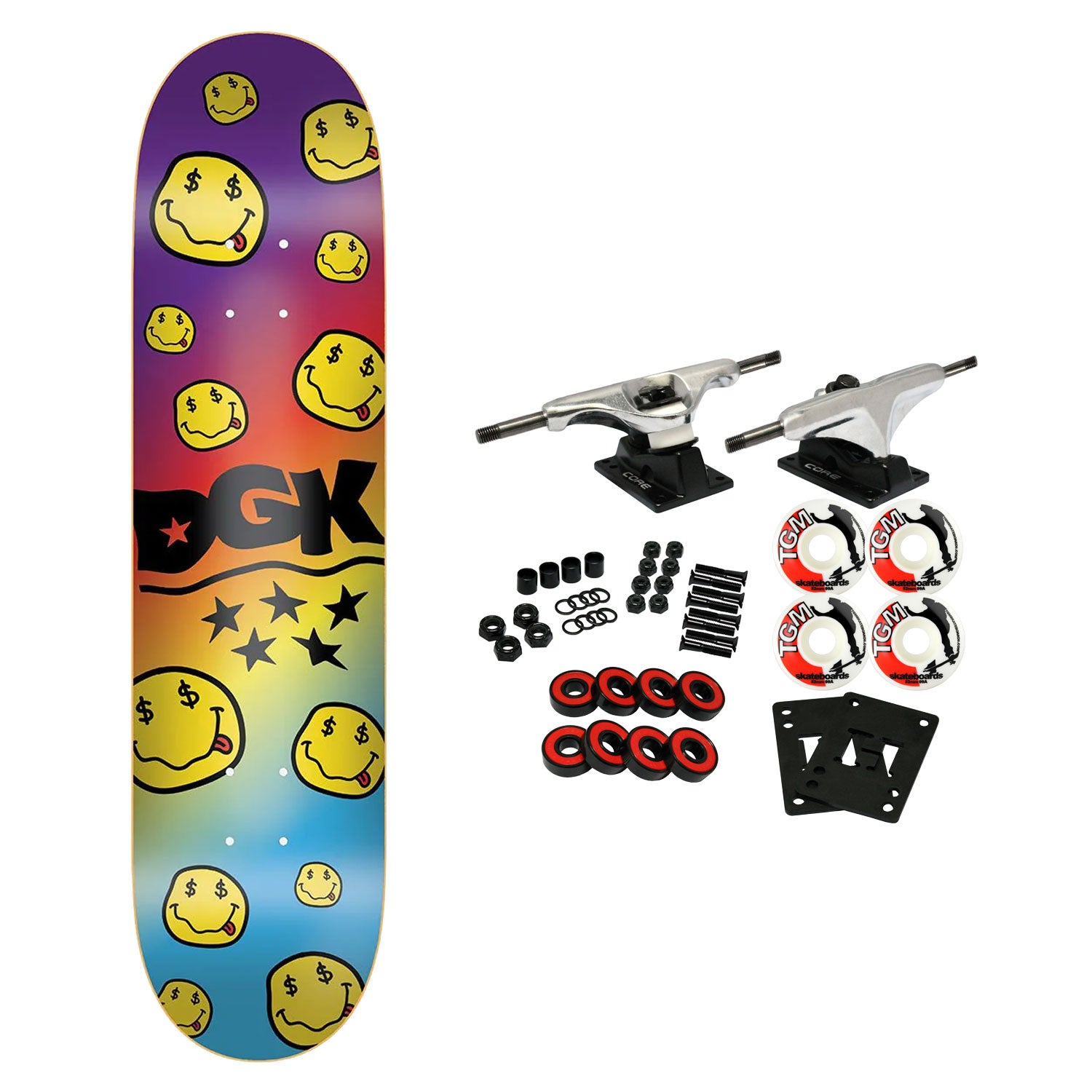 DGK Skateboard Complete Smiley Rainbow 8.06