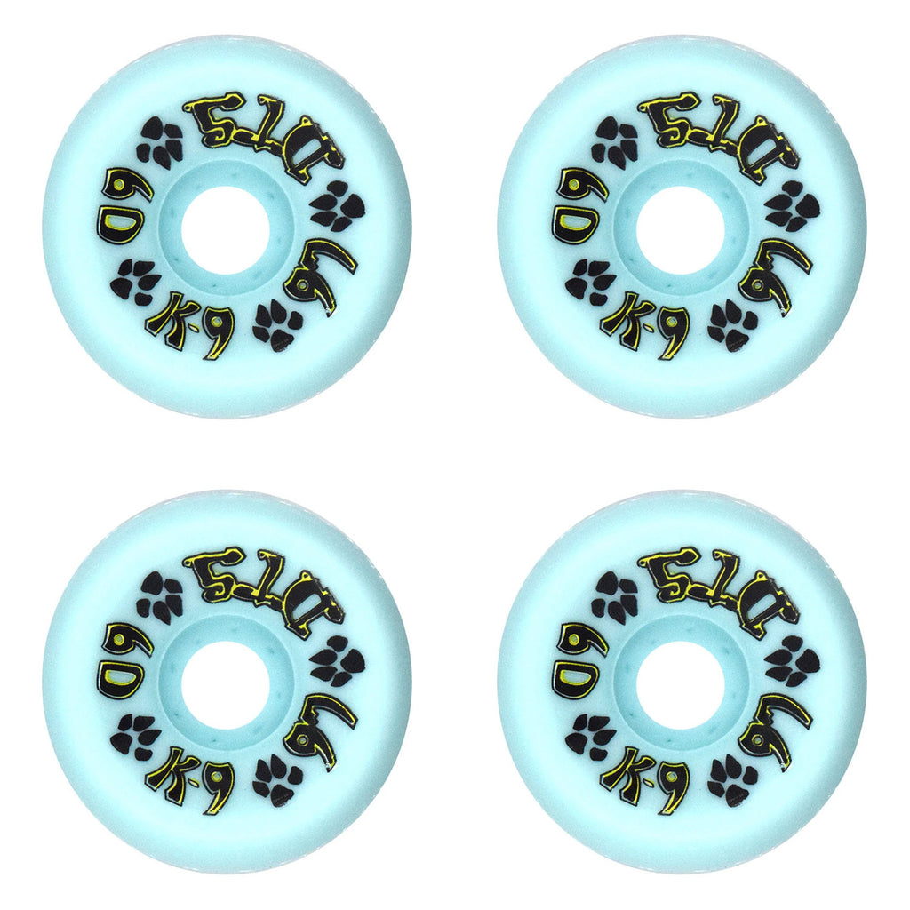 Roues De Skateboard Dogtown K-9 80's - Diamètre 60 Mm - Dureté 97A - Bleu Clair - Neuf