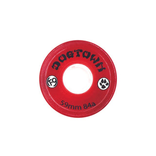 Dogtown Skateboard Wheels 59mm K-9 Premium Cruiser 84A Clear Red