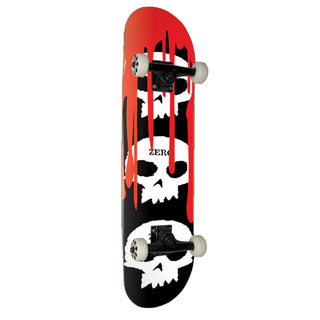 Zero Skateboard Complete 3 Skulls with Blood 7.5" - Factory Assembled
