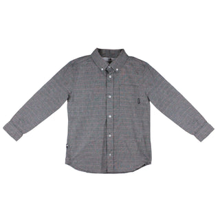 Fourstar Button Up Longsleeve Gulf Black - Youth Kids Medium