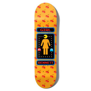Girl x Pac-Man Skateboard Deck Bennett Orange 8.25" x 31.75"