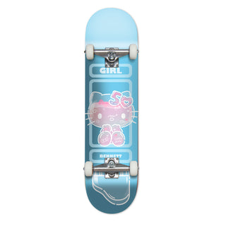 Girl Skateboard Complete Hello Kitty 50 Bennett Blue 8.0" x 31.5"