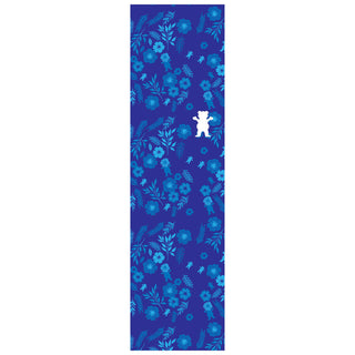 Grizzly Grip Skateboard Griptape Smell The Flowers Blue 9" x 33" Sheet