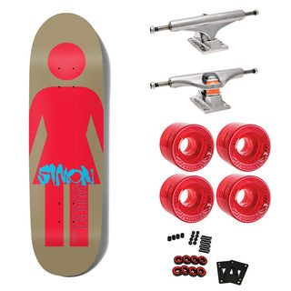 Girl Premium Skateboard with Indy Trucks, Globe Wheels 9.0" Bannerot Giant OG Loveseat Plus
