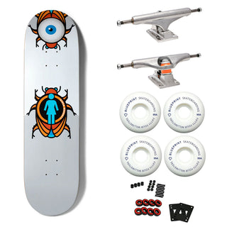 Girl Premium Skateboard with Indy Trucks, Blueprint Wheels 8.5" Bennett Beetle Bum