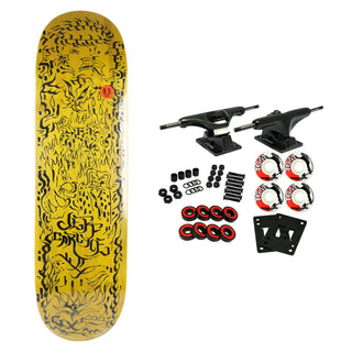GX1000 Skateboard Complete Jeff Carlyle Slow Burn Yellow 8.5" x 32.125"