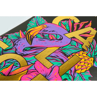 Dusters Longboard Golden State Double Drop Black/Green 9.75" x 38"