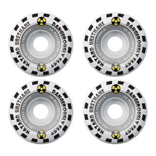 Hazard Skateboard Wheels 50mm Emergency All Access Conical 101A White/Silver