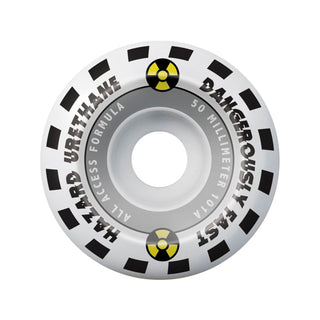 Hazard Skateboard Wheels 50mm Emergency All Access Conical 101A White/Silver