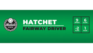 Westside Disc Golf Tournament Hatchet Fairway Driver 9/6/-2/1 Pink/Green 171 grams