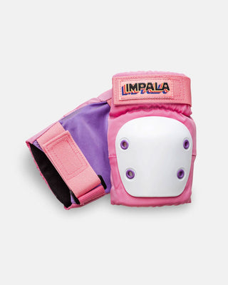 Impala Rollerskates Protective Set - Knee Pads, Elbow, Wrist Guards - Pink -  Youth Small