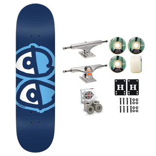 Krooked Skateboard Blue Easy Rider 8.38" Independent Satori Premium Kit